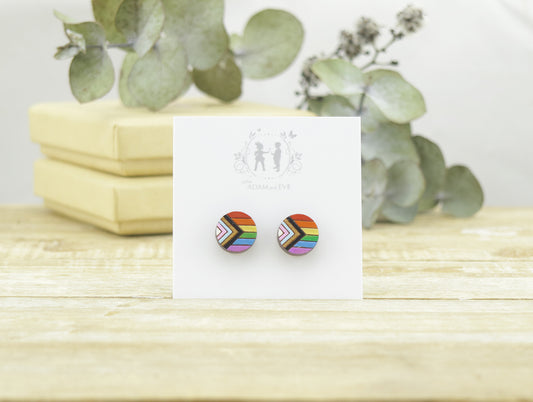 Pride Flag Circle Earrings