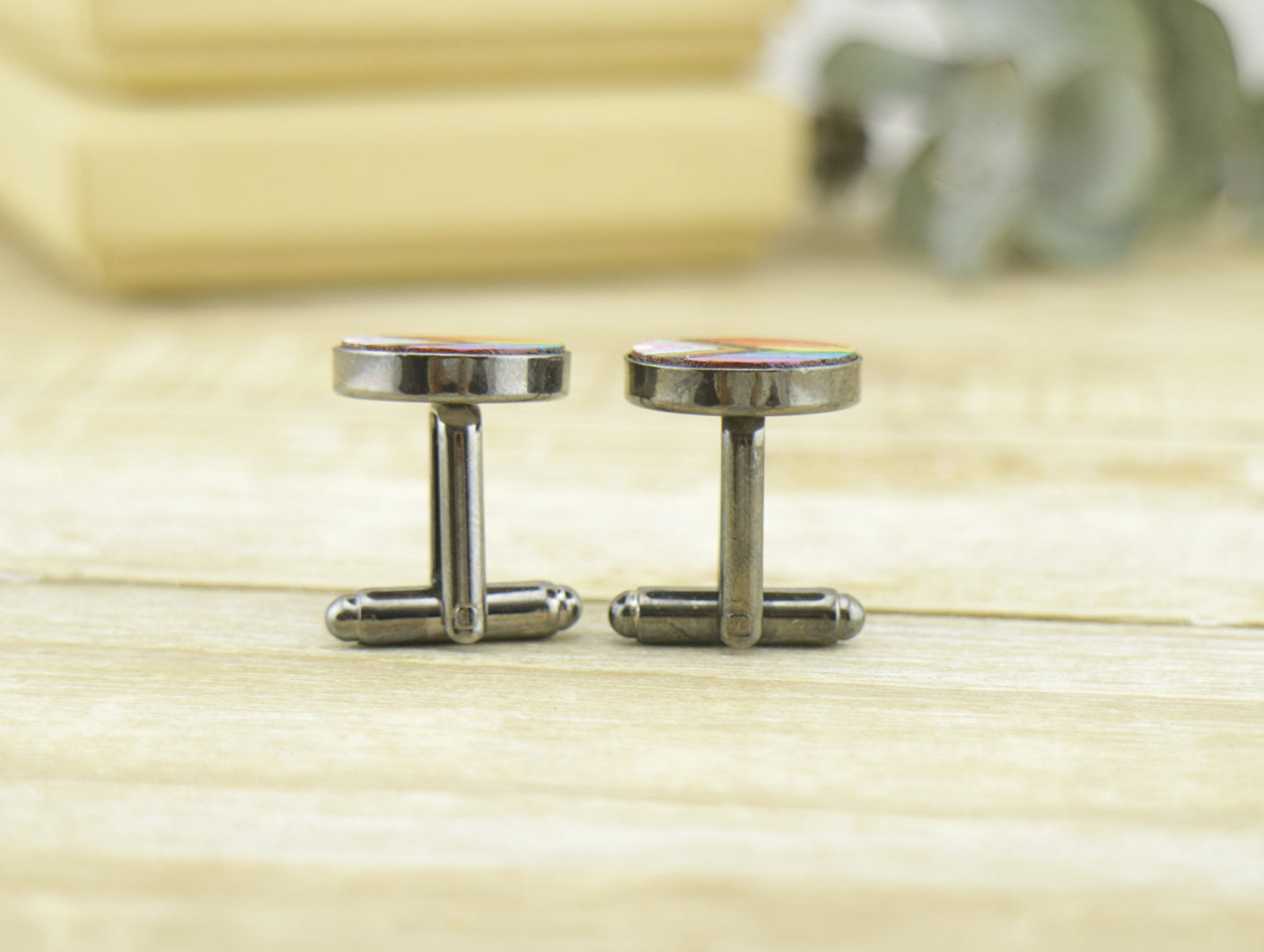 Pride Flag Round Cufflink