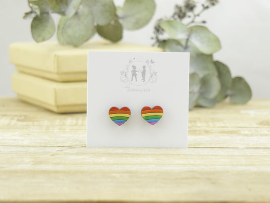 Rainbow Heart Earrings