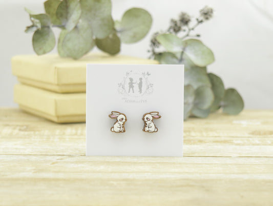 White Bunny Earrings